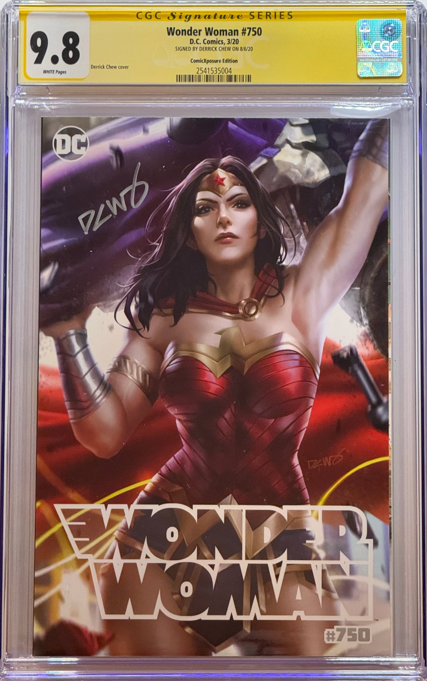 Wonder Woman Vol5 #750 - Cover N - Derrick Chew ComicXposure Exclusive Variant - Signature Grade CGC 9.8