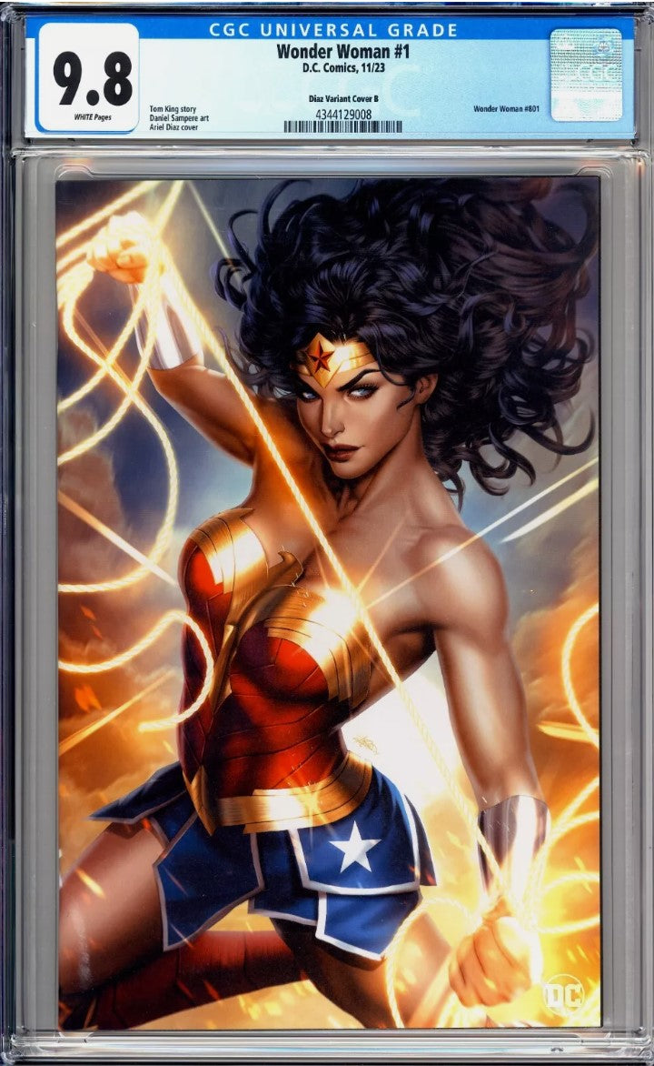 Wonder Woman Vol6 #1 - Cover W - ComicXposure Exclusive Ariel Diaz Virgin Variant - CGC 9.8