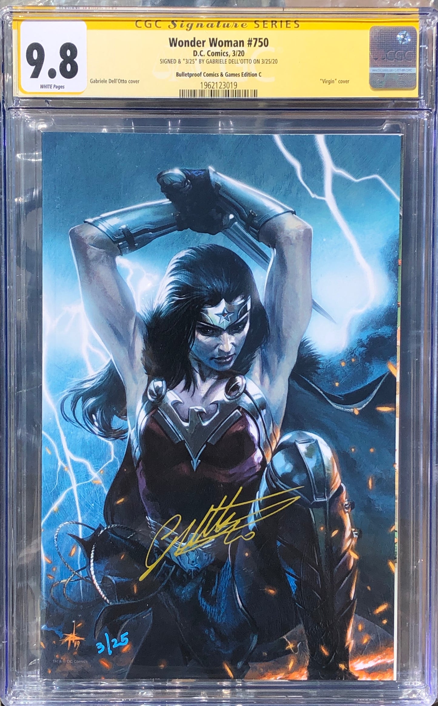 Wonder Woman Vol5 #750 - Cover G -Gabriele Dell'Otto Virgin Variant - CGC Signature Series 9.8