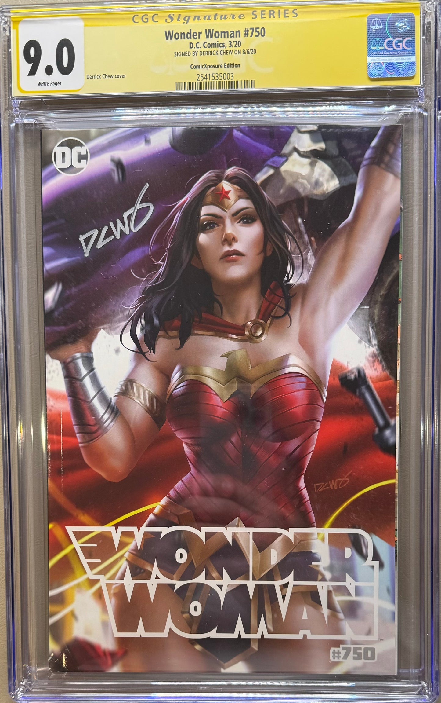 Wonder Woman Vol5 #750 - Cover N - Derrick Chew ComicXposure Exclusive Variant - Signature Grade CGC 9.0