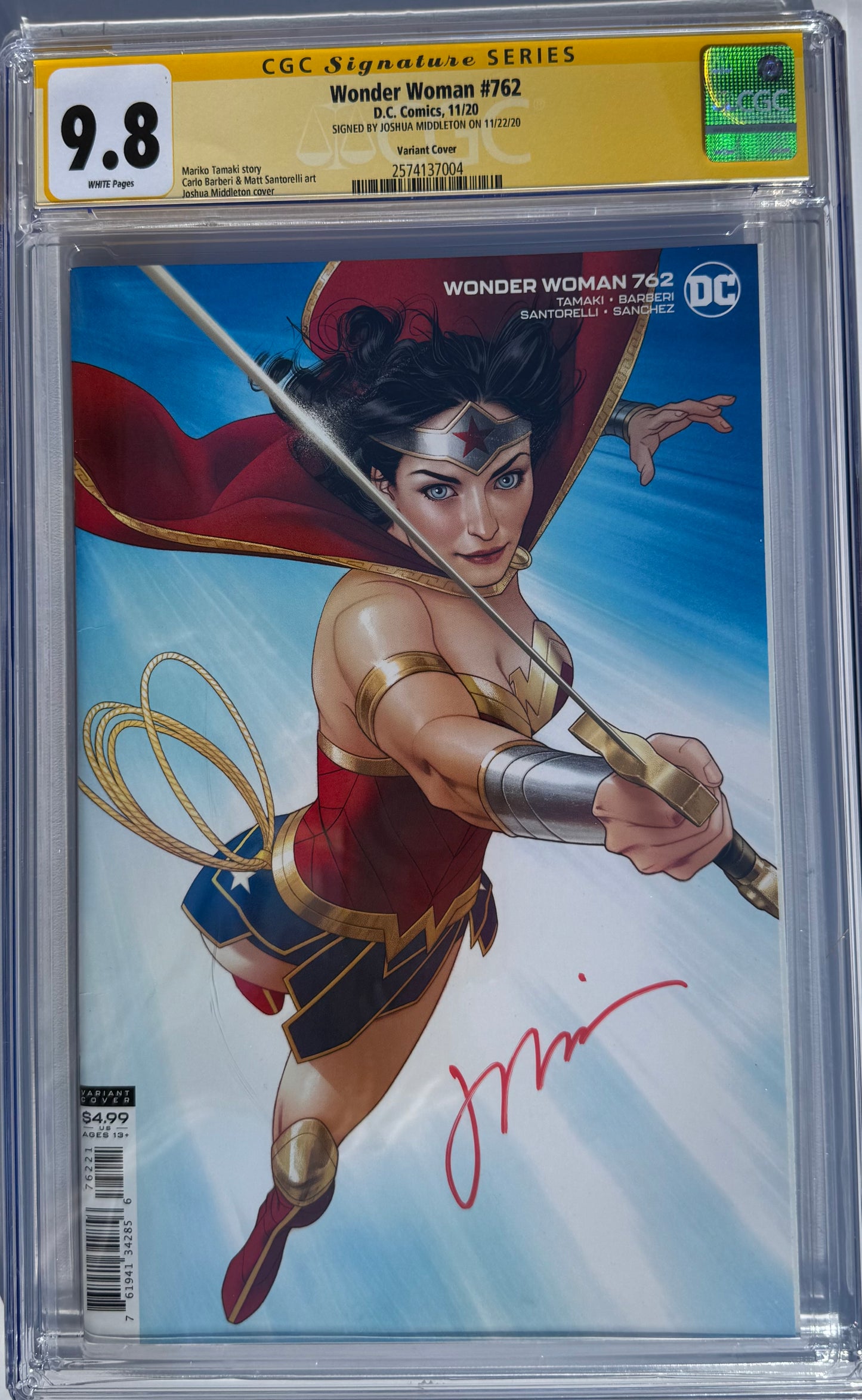 Wonder Woman Vol5 #762 - Cover B - Joshua Middleton Variant - CGC Signature Series 9.8