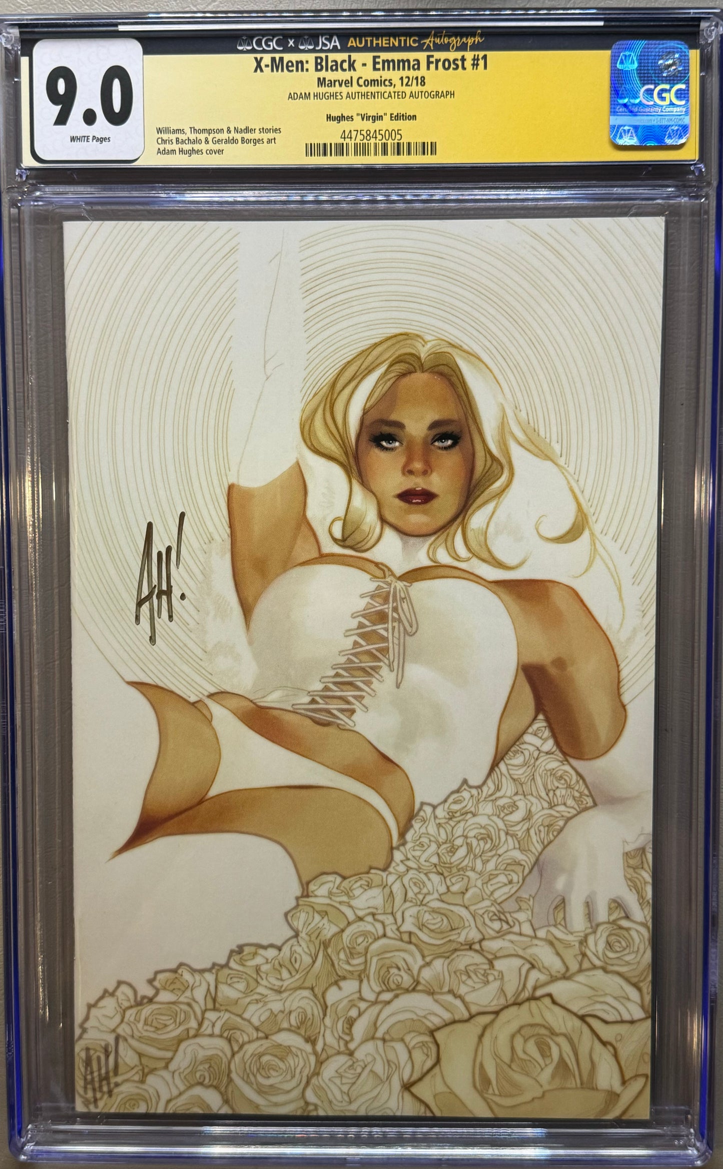 X-Men: Black - Emma Frost #1 - Cover G - Adam Hughes Convention Exclusive Virgin Variant - CGC Signature Series - 9.0