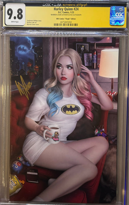 Harley Quinn Vol4 #24 - Cover H - Warren Lauw Campbell 601 Homage Virgin Variant - CGC Signature Series 9.8