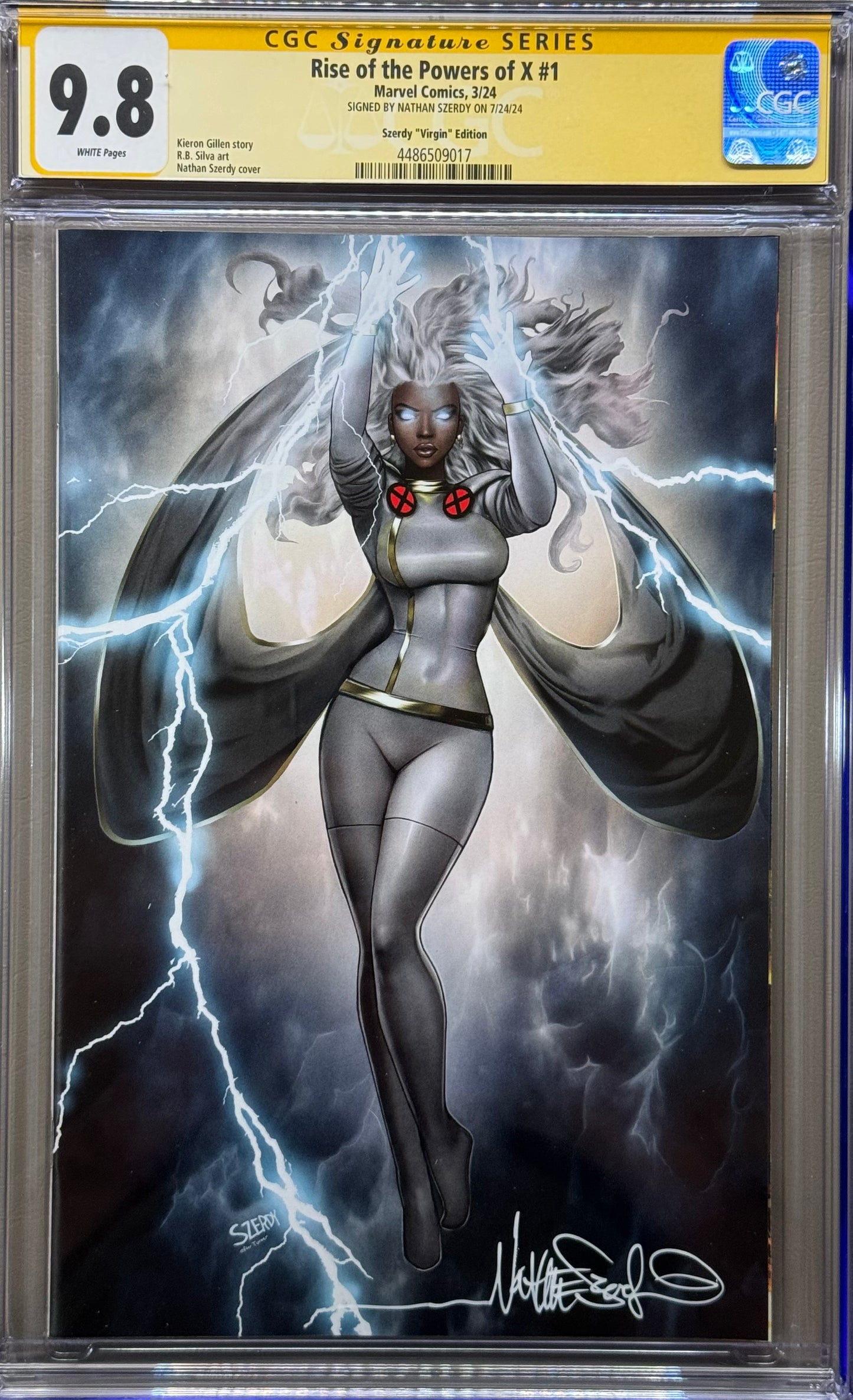 Rise of Powers of X #1 - Cover L - Nathan Szerdy Exclusive Virgin Variant  - CGC Signature Series 9.8