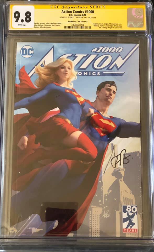 Action Comics #1000 - Cover T - Buymetoys Stanley Artgerm Lau - CGC Signature Grade 9.8