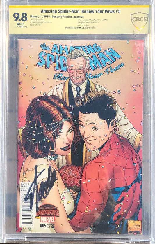 The Amazing Spider-man Renew Your Vows Vol2 #5 - Cover S - J. Scott Campbell Stan Lee Variant - CBCS Signature Series 9.8