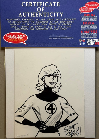 Fantastic Four Vol7 #7 - Cover C - Scott Koblish 700 Characters Wraparound Connecting Cover - Autographed with Sketch