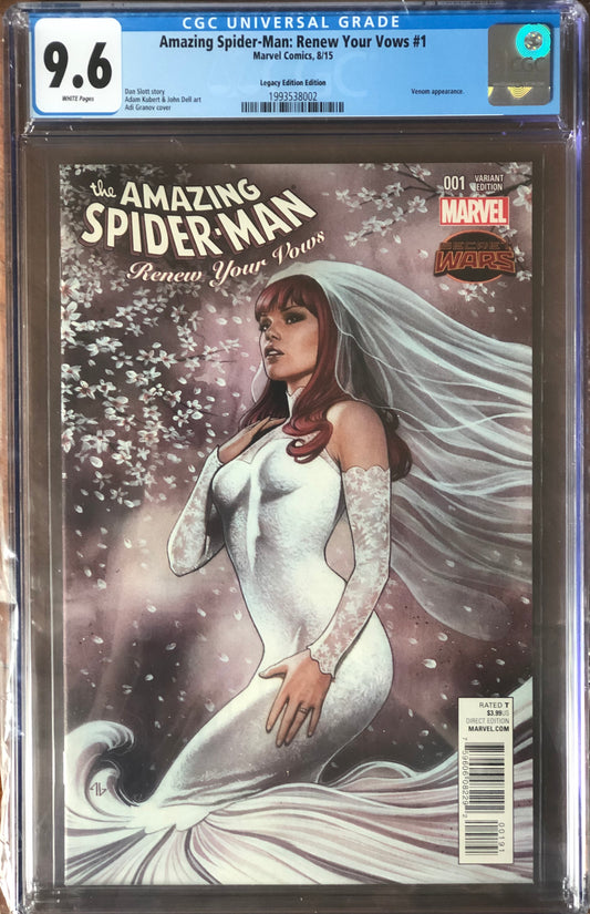 The Amazing Spider-man Renew Your Vows Vol2 #1 - Cover M - J. Scott Campbell Wedding Dress Variant - CGC 9.6