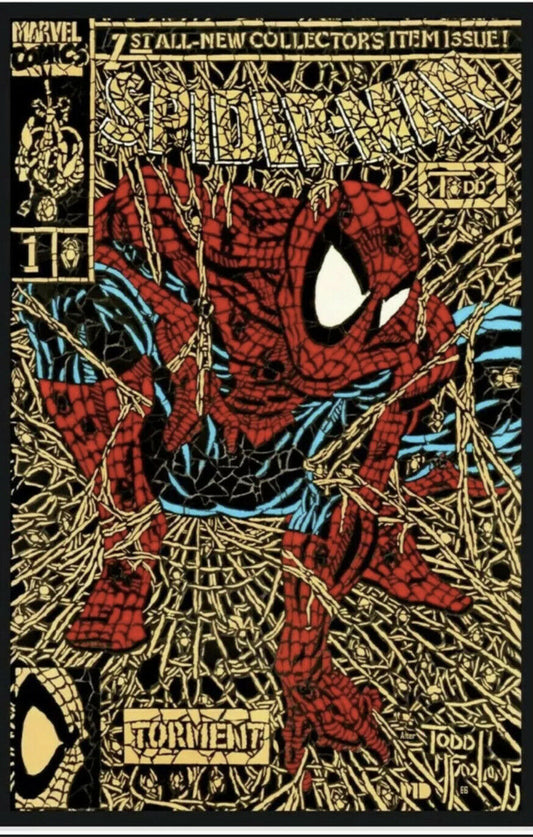 Spider-man Torment #1 - Cover C - Rare Shattered Gold Todd McFarlane Facsimile Variant