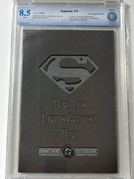 Superman Vol 2 #75 - Polybag Collectors Edition - CBCS 8.5
