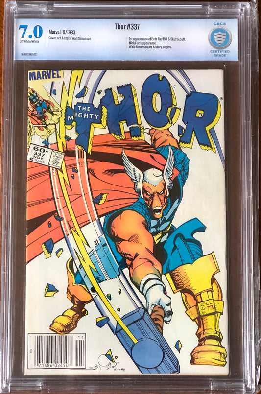Thor Vol1 #337 - Cover A - Walt Simonson Beta Ray Bill Cover - CBCS 7.0