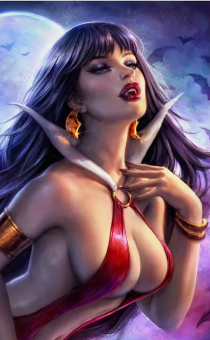 Vampirella Vol 5 #21 - Cover M - Sun Khamunaki Close Up Virgin Metal Cover [Rare]