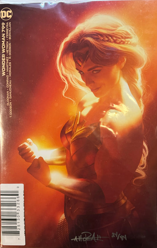 Wonder Woman - Vol5 #799 - Cover N - Rahzzah Philly Variant - Autographed