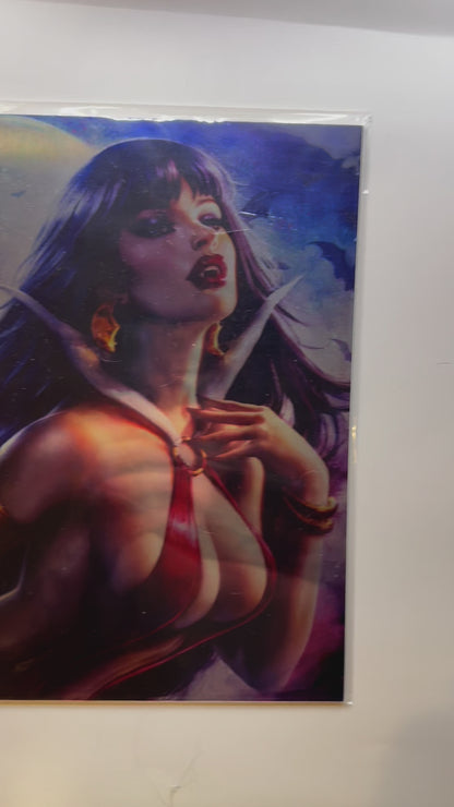 Vampirella Vol 5 #21 - Cover M - Sun Khamunaki Close Up Virgin Metal Cover [Rare]